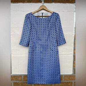 Lourdes Chávez blue print dress size 10